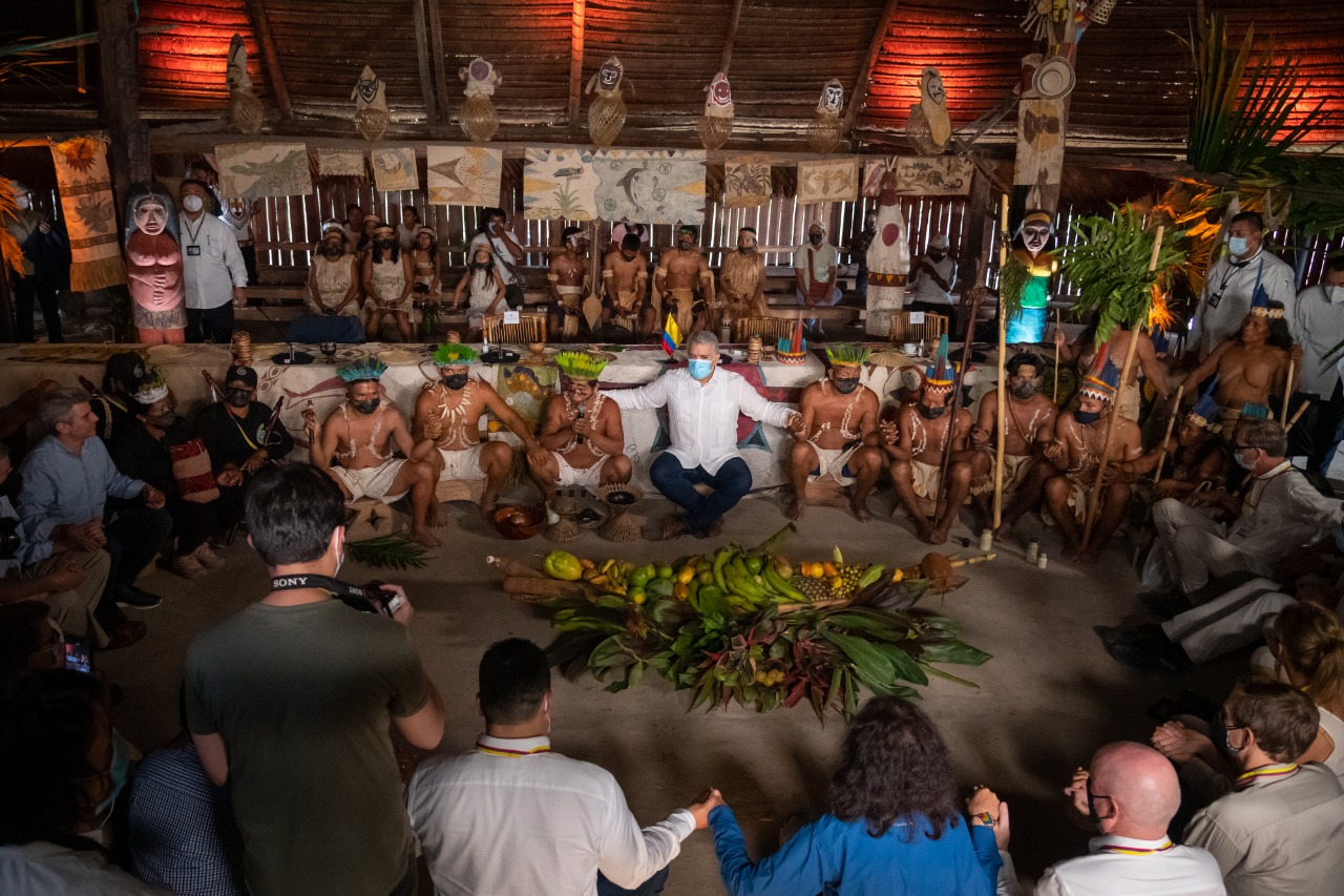 En Leticia, Gobierno y líderes mundiales firmaron una declaración que protege la biodiversidad del planeta En Leticia, Gobierno y líderes mundiales firmaron una declaración que protege la biodiversidad del planeta