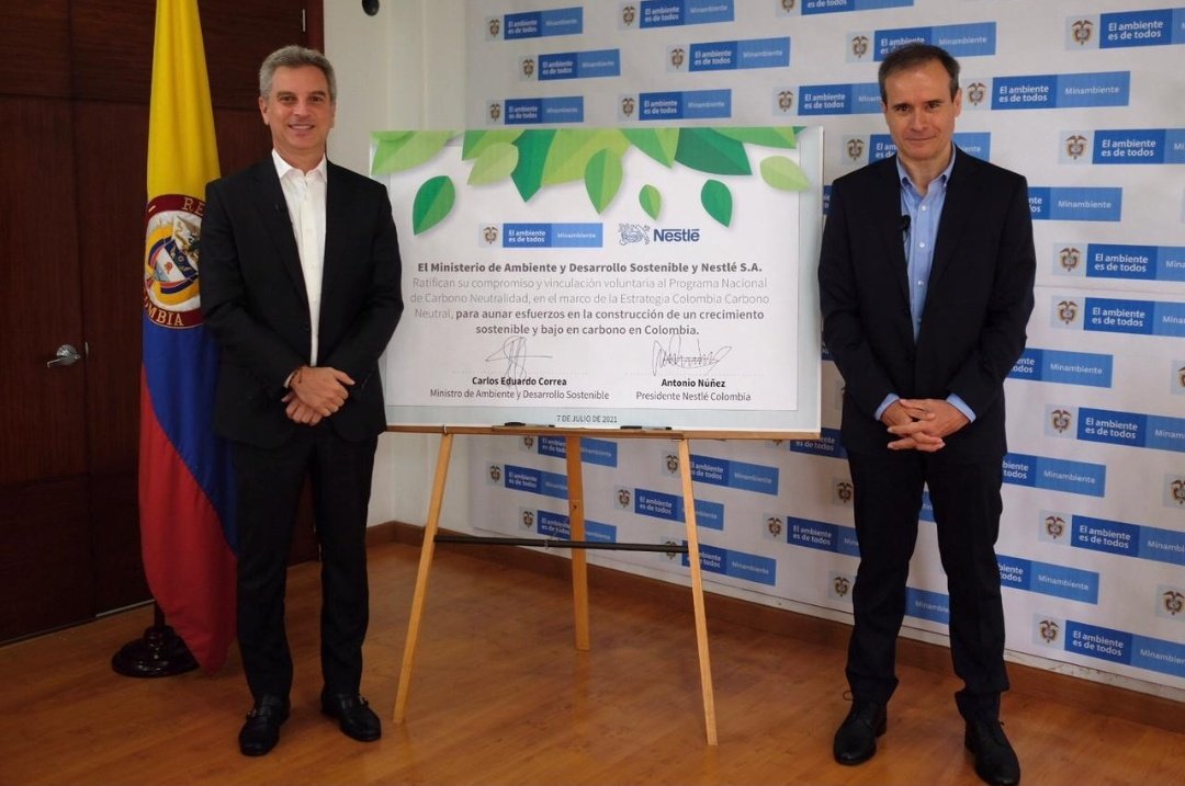 Minambiente reconoce a Nestlé Colombia como una empresa que promueve el crecimiento sostenible Minambiente reconoce a Nestlé Colombia como una empresa que promueve el crecimiento sostenible