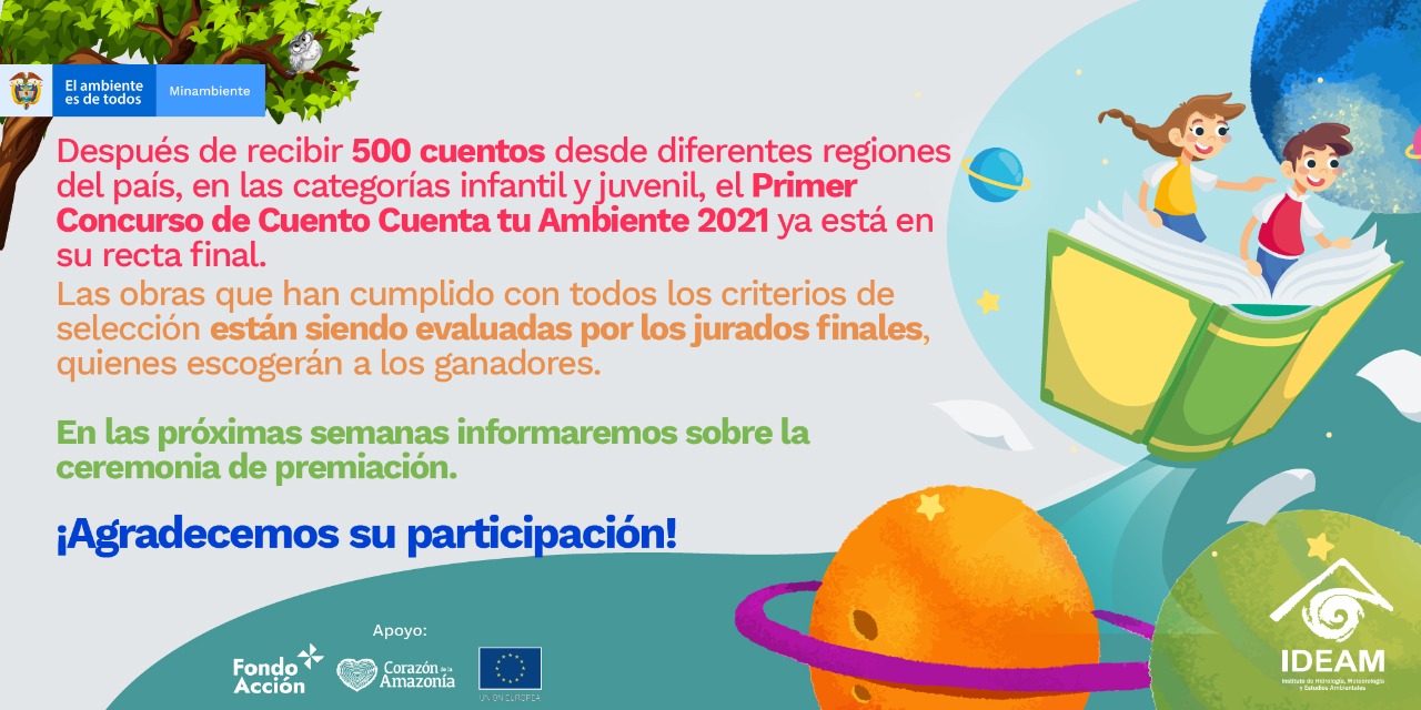 El Primer Concurso de Cuento Cuenta tu Ambiente, en su recta final