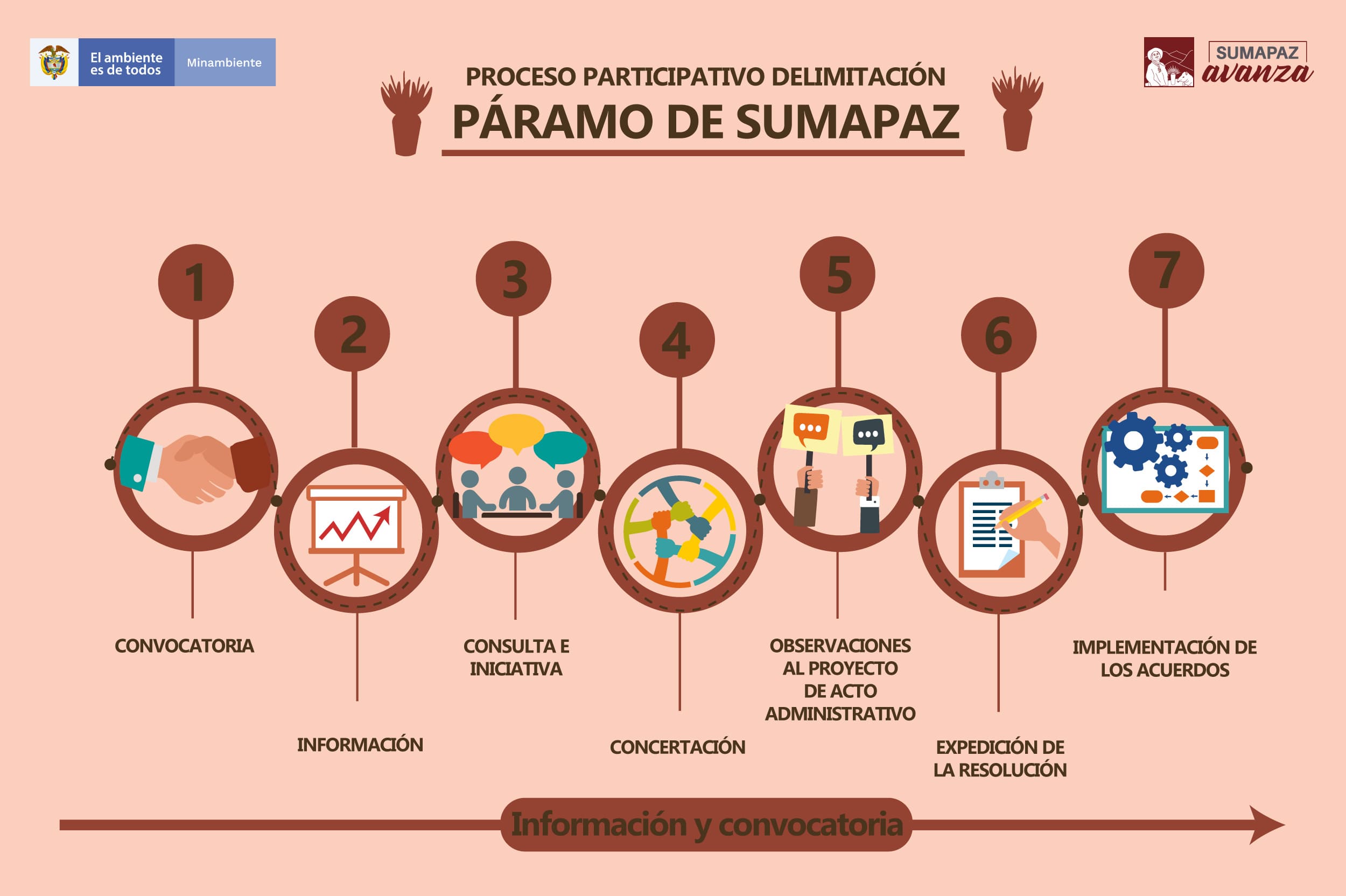 Diagrama del proceso participativo delimitación páramo de sumapaz