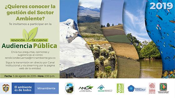 Sector Ambiente rinde cuentas el próximo 5 de agosto Sector Ambiente rinde cuentas el próximo 5 de agosto