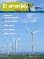 portada 2° edición de la revista el arrendajo escarlata - en la imagen se evidencia molinos de viento