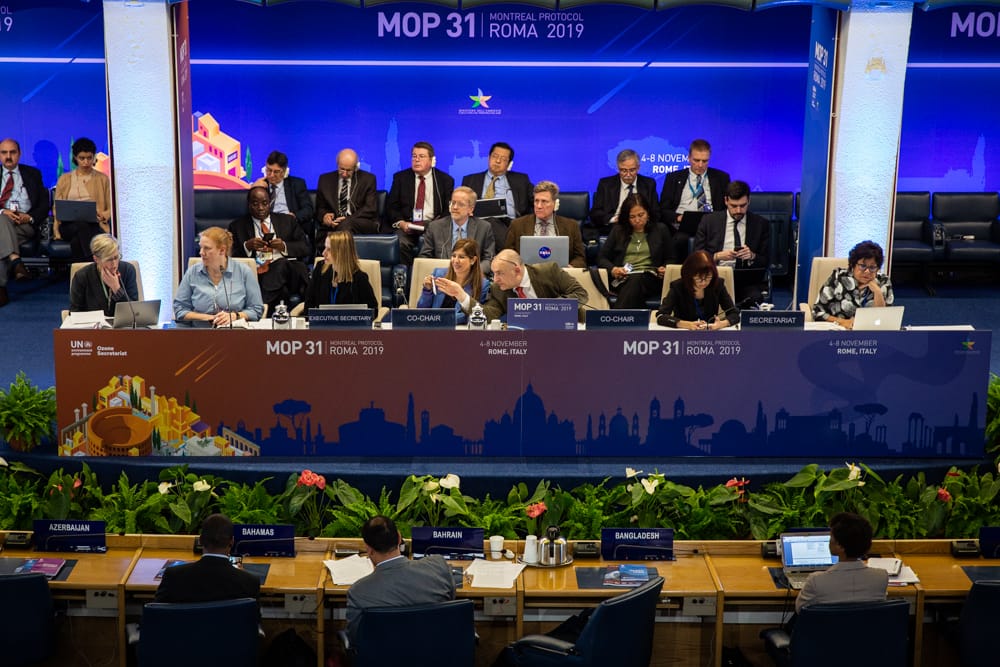 Colombia preside negociaciones en favor de la capa de ozono en 31a Reunión de las Partes del Protocolo de Montreal en Roma Colombia preside negociaciones en favor de la capa de ozono en 31a Reunión de las Partes del Protocolo de Montreal en Roma