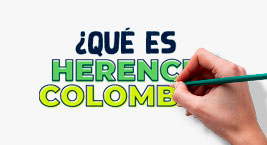 mano de una persona escribiendo que es herencia colombia