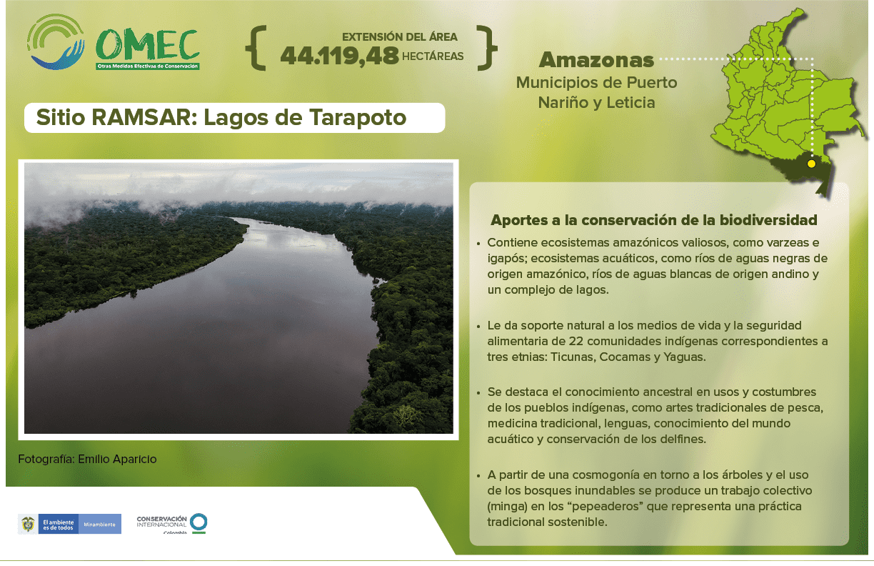 infografía acerca del sitio RAMSAR: Lagos de tarapoto en Amazonas