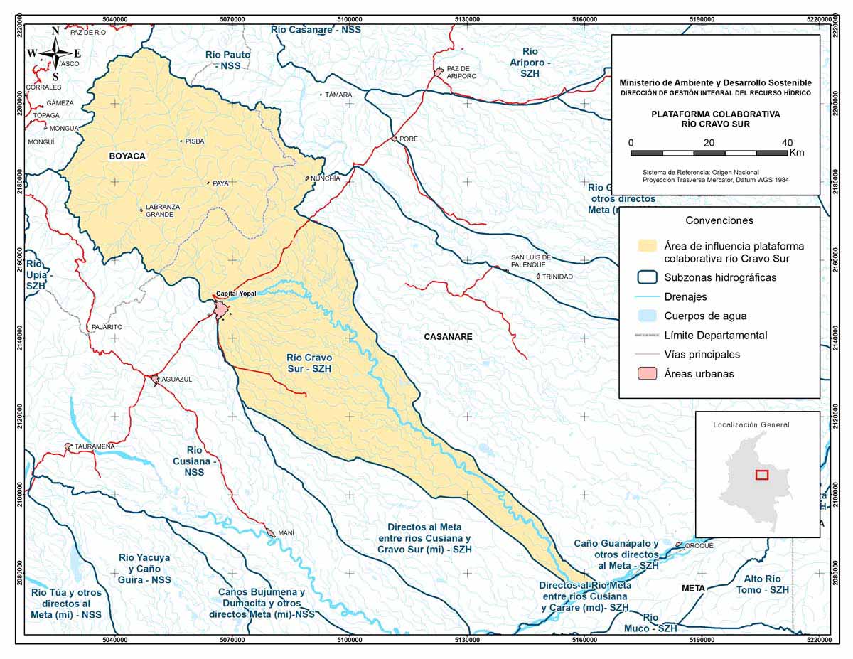 Cartografía del Río Cravo Sur