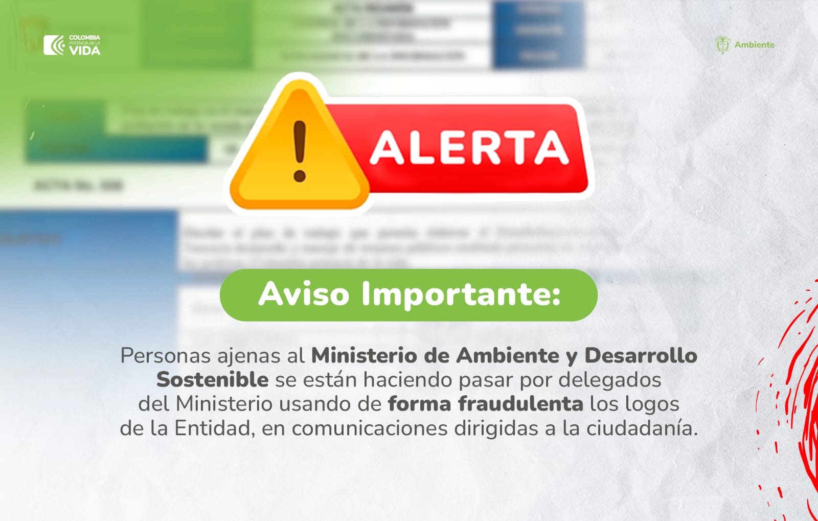 Alerta por suplantación de identidad