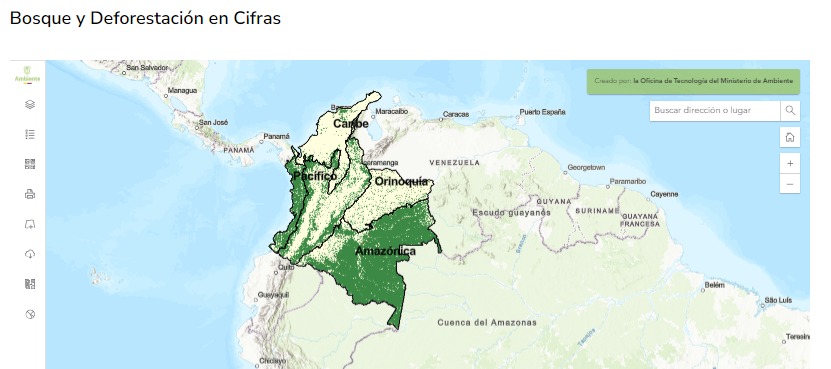 Lanzan nueva herramienta virtual para consultar cifras de deforestación en Colombia Lanzan nueva herramienta virtual para consultar cifras de deforestación en Colombia
